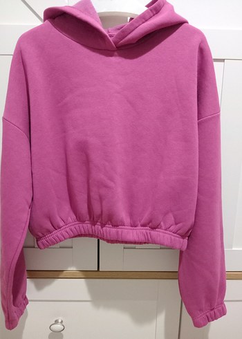 mor Kapüşonlu Kadın Sweatshirt