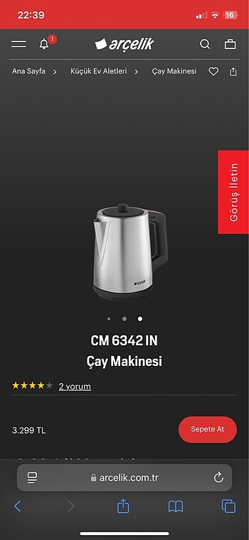 arçelik çaycı