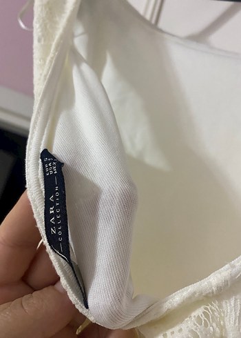 Zara Beyaz Mini Dantel Gelinlik