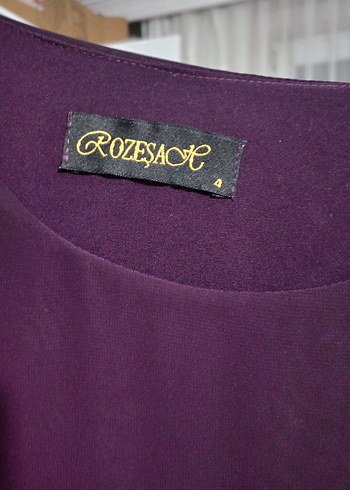 Mor Drapeli Uzun Abiye Elbise - Görsel 6