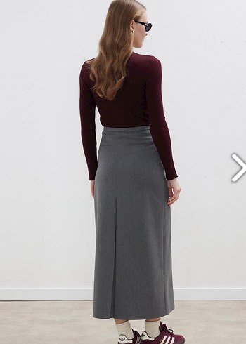 Gri Midi Kadın Takım Elbise - Görsel 7