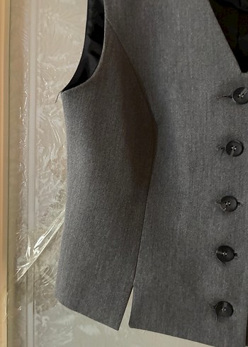 Gri Midi Kadın Takım Elbise - Görsel 3