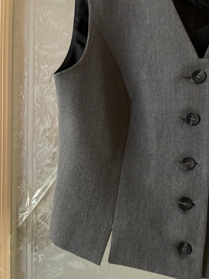 Gri Midi Kadın Takım Elbise - Görsel 3