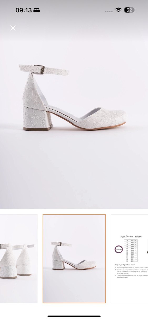 Beyaz Dantel Detaylı kız çocuk Topuklu Ayakkabı - Görsel 4