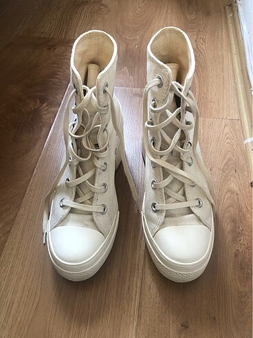 38 Beden ten rengi Renk Converse chuck 70 de luxe heel krem