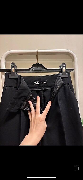 xs Beden siyah Renk Zara kumaş pantolon