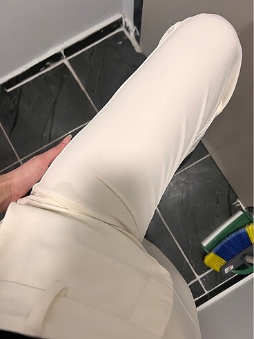 Zara beyaz kumaş pantolon - Görsel 7