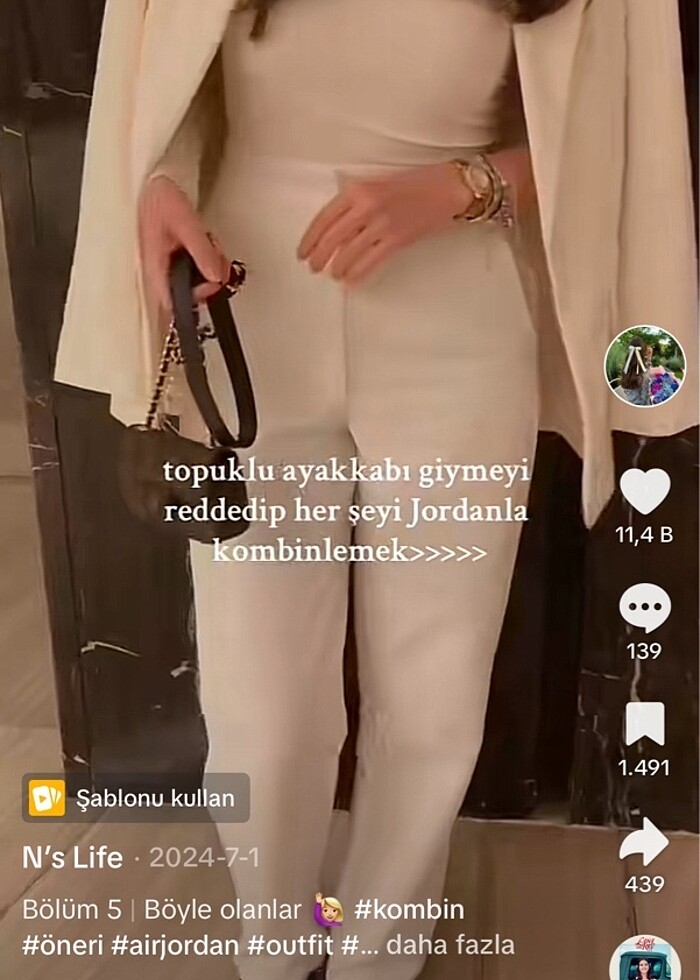 Zara beyaz kumaş pantolon - Görsel 3