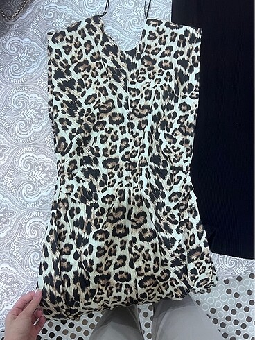Zara leopar elbise - Görsel 5