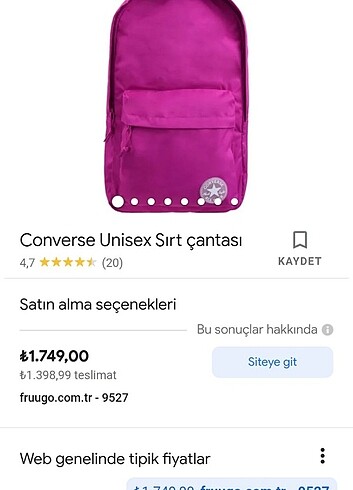 Converse Okul Sırt Çantası 