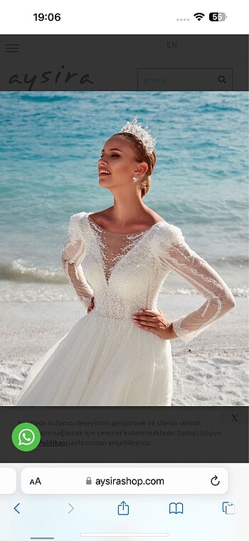 Aysira model SIFIR GELİNLİK