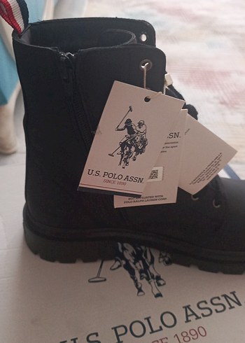 U.S Polo Assn. Siyah Deri Bot