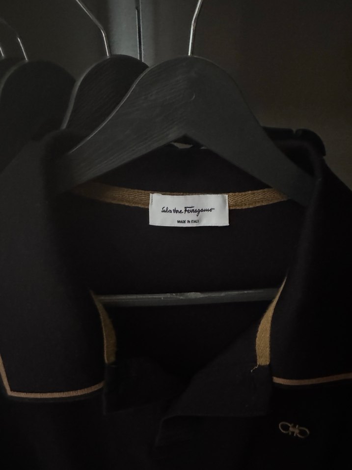 Siyah Düğmeli Erkek Polo Tişört - Görsel 3