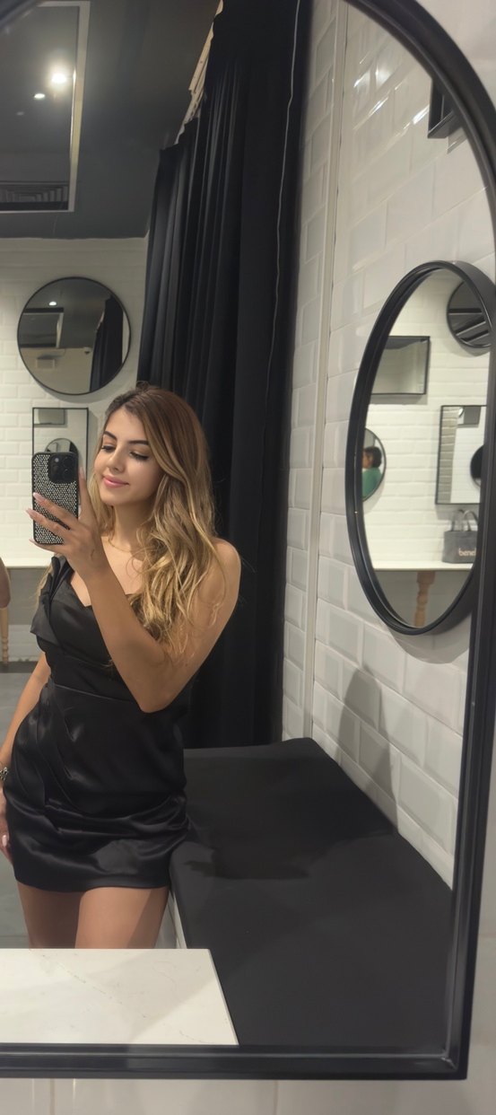 Siyah tek kol Mini Elbise - Görsel 2