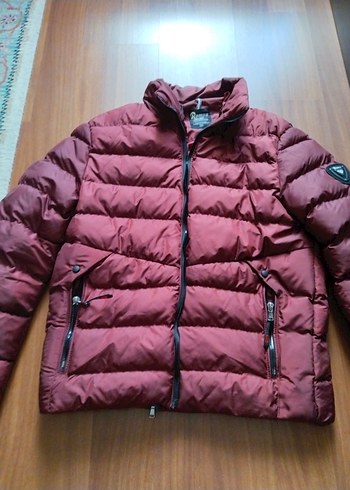 Bordo Fermuarlı kadın Kışlık Mont