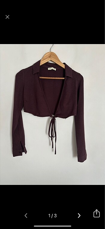 Pull&Bear crop keten gömlek
