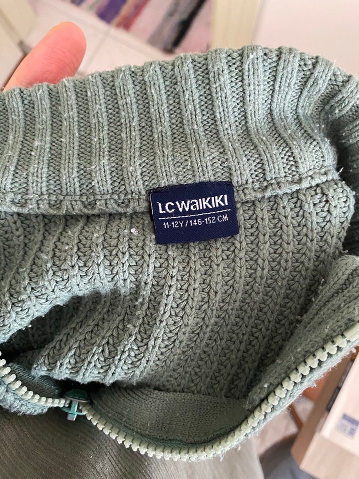 Gri Yarım Fermuarlı Erkek Triko Kazak - Görsel 3