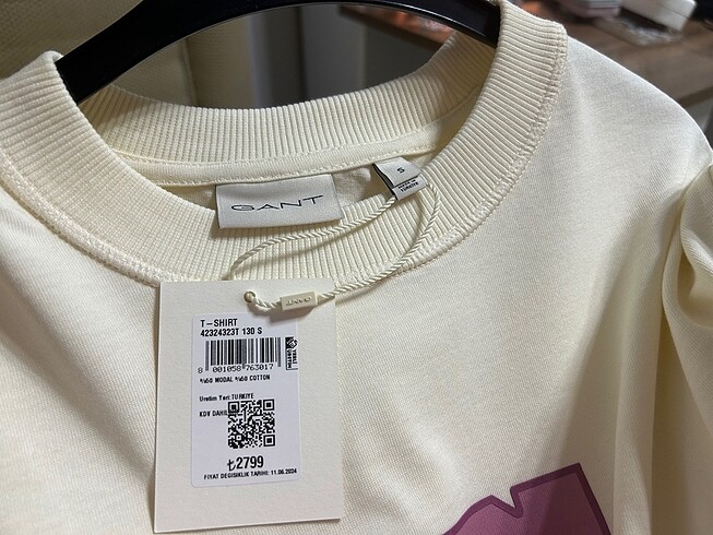 s Beden Gant Crop Tshirt Etiketli