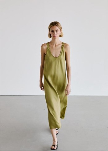 Massimo Dutti Massimo Uzun keten Elbise