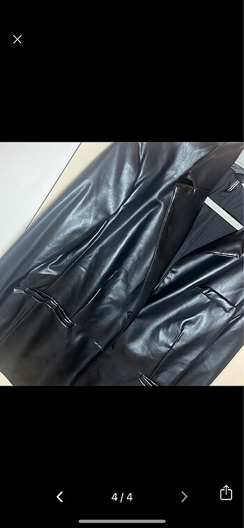 H&M deri blazer
