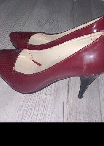 Karen Millen Bordo Stiletto Topuklu Ayakkabı