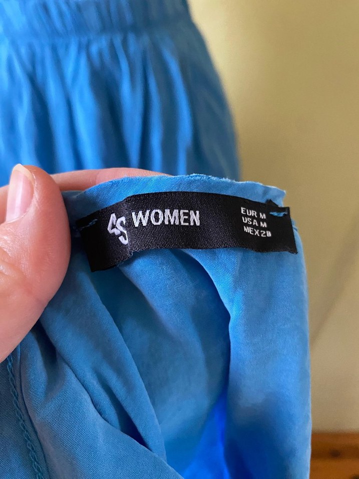 Kadın Mavi Salaş Tulum - Görsel 5