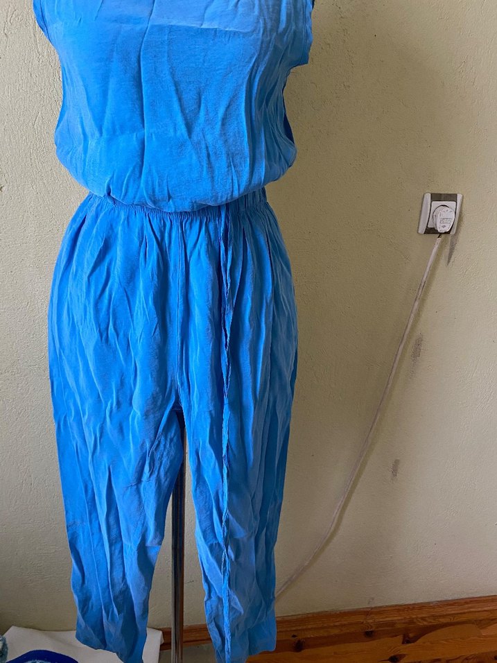 Kadın Mavi Salaş Tulum - Görsel 2