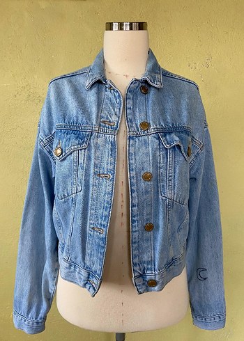 Mavi Düğmeli Kadın Denim Ceket - Görsel 3