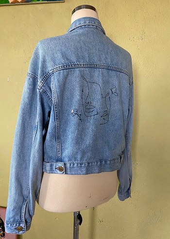 Mavi Düğmeli Kadın Denim Ceket - Görsel 5