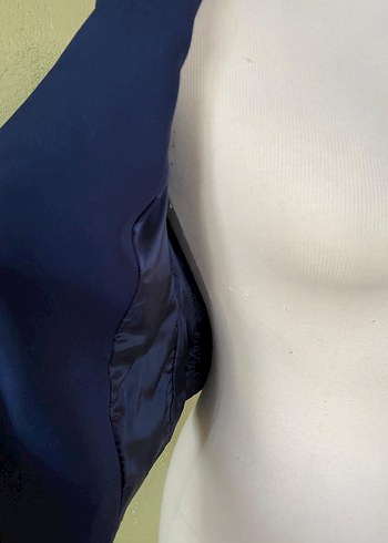 Lacivert Düğmeli Kadın Yelek - Görsel 2