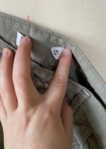 çağla yeşili Midi Bol Kesim Kadın Kot Pantolon - Görsel 6