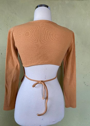 turuncu Uzun Kollu İnce Triko Kadın Kazak - Görsel 4