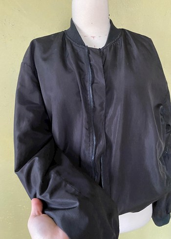 Siyah Fermuarlı Kadın Ceket - Görsel 5