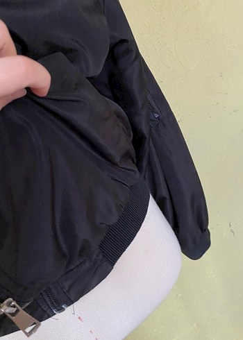 Siyah Fermuarlı Kadın Ceket - Görsel 6