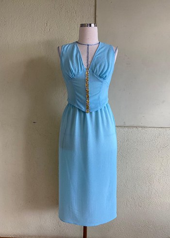 Mavi V Yaka ikili takım - Görsel 4