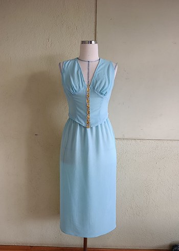 Mavi V Yaka ikili takım - Görsel 3