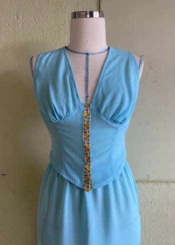 Mavi V Yaka ikili takım - Görsel 7