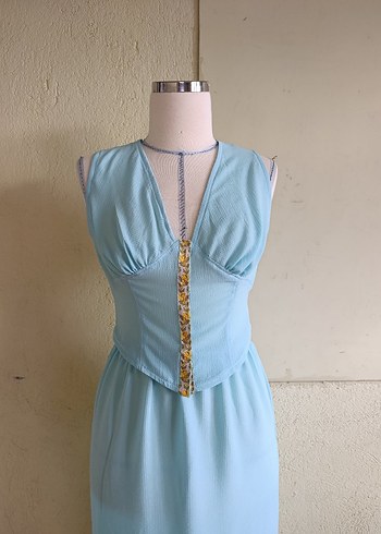 Mavi V Yaka ikili takım - Görsel 2