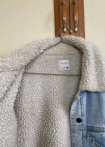 Kadın Peluş Detaylı Denim Ceket - Görsel 3