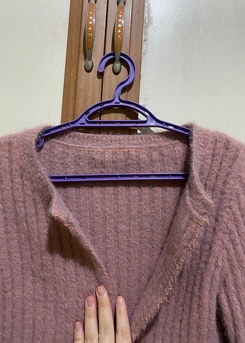 Pembe Triko Kadın Hırka - Görsel 4