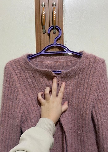 Pembe Triko Kadın Hırka - Görsel 6