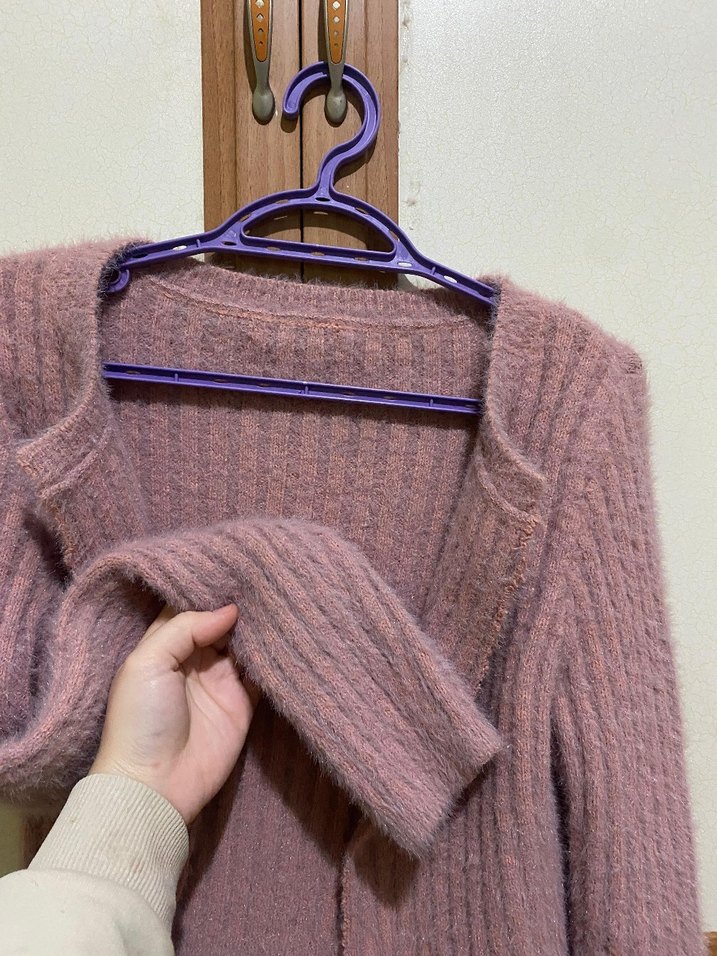 Pembe Triko Kadın Hırka - Görsel 5