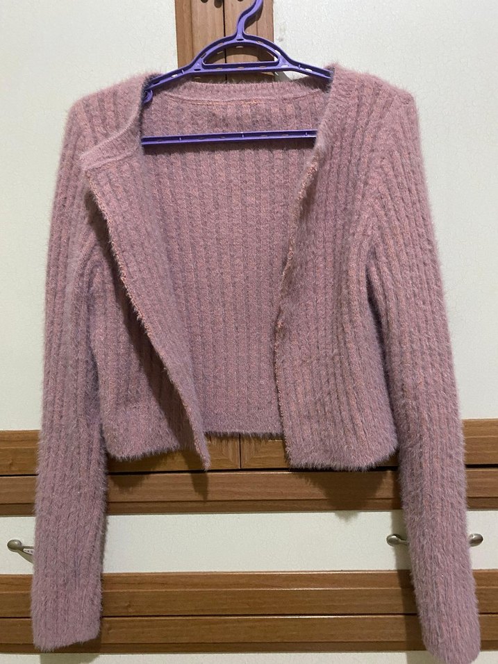 Pembe Triko Kadın Hırka - Görsel 2