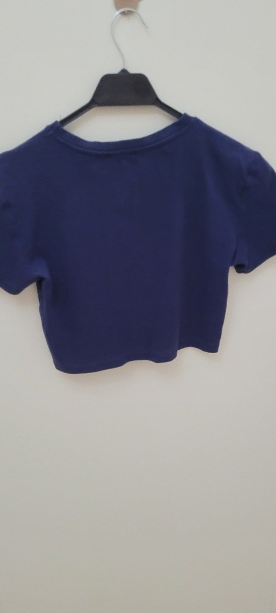 Kız Çocuk Lacivert Kısa Kollu Tişört - Görsel 2