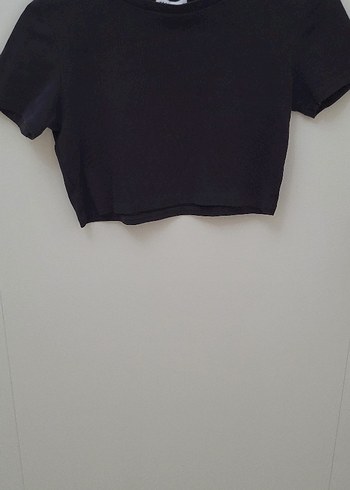 Füme renk (koyu kahverengi gibi) Kadın Süet Crop Top - Görsel 5