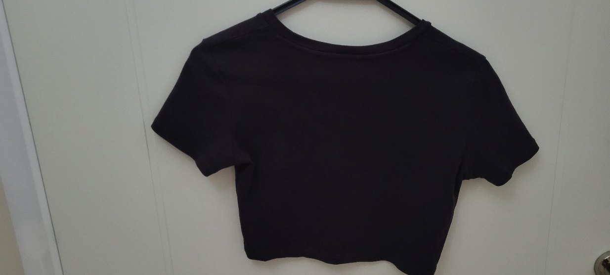 Füme renk (koyu kahverengi gibi) Kadın Süet Crop Top - Görsel 3