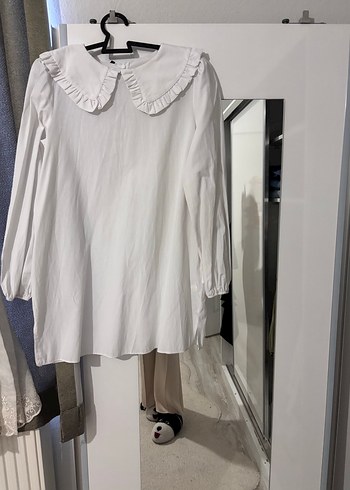 Beyaz Kadın Uzun Kollu tunik - Görsel 3
