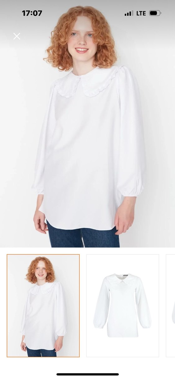 Beyaz Kadın Uzun Kollu tunik - Görsel 2