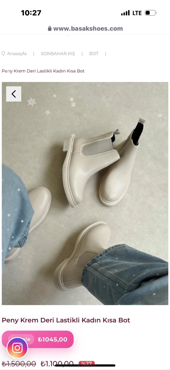 Bej Kadın Günlük Sokak Stili Bot - Görsel 4