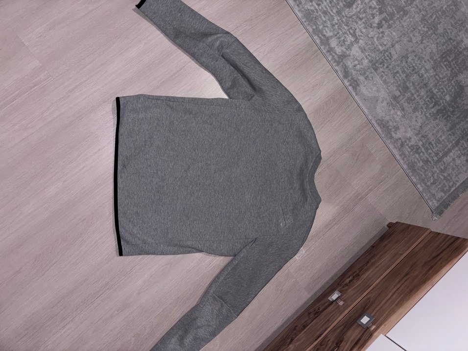 Gri Erkek Sweatshirt, Bisiklet Yaka, Uzun Kollu - Görsel 4